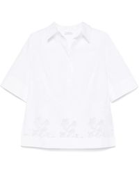 P.A.R.O.S.H. - Blouse À Fleurs Brodées - Lyst