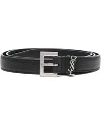 Saint Laurent - Monogram Appliqué Adjustable Belt - Lyst