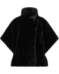 Pinko - Buckle-Fastening High-Neck Cape - Lyst