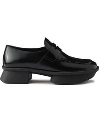Prada - Sole Flat Shoes With Glossy Finish And Moder - Lyst