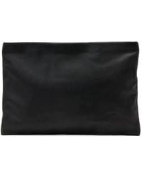 AllSaints - Logo-Debossed Leather Clutch Bag - Lyst