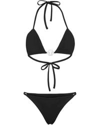 Philipp Plein - Triangel-Bikini Mit Logo-Schild - Lyst