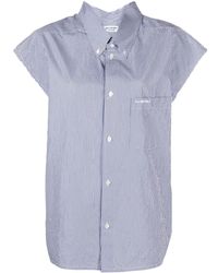 Balenciaga - Camisa a rayas con dobladillo sin rematar - Lyst