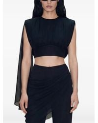 ATOIR - Draped-Panel Cropped Top - Lyst