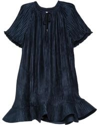 Jonathan Simkhai - Plissé Ruffled Mini Dress - Lyst