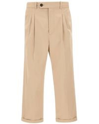 Drole de Monsieur - Pleat Logo Patch Trousers - Lyst