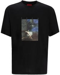 HUGO - X Apoh Ballerina-Print Cotton T-Shirt - Lyst