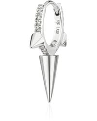 Maria Tash - 18Kt Triple Spike Diamond Huggie Earring - Lyst