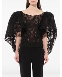 Givenchy - Lace Cape T-Shirt - Lyst