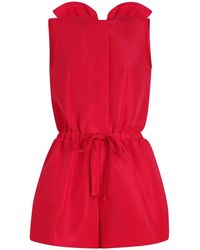 Patou - Open-Back Faille Playsuit - Lyst