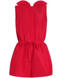 Patou - Open-Back Faille Playsuit - Lyst