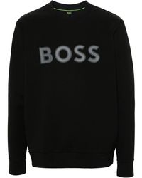BOSS - Logo-rubberised Jersey Sweatshirt - Lyst