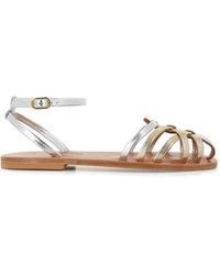 K. Jacques - Caicea Ankle-Strap Braided Leather Sandals - Lyst