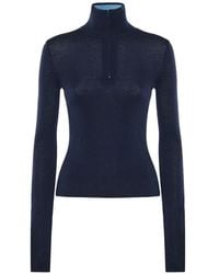 Frankie Shop - Sade Ribbed-Knit Zip-Up Sweater - Lyst