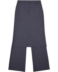 DIESEL - P-Earl Hybrid Wool-Blend Skirt-Trousers - Lyst
