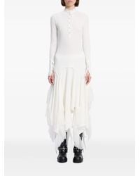 Ann Demeulemeester - Tessie Serafino Asymmetrische Jurk Met Ruches - Lyst