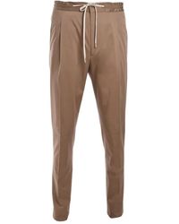 Lardini - Pleated elasticated-waistband trousers - Lyst