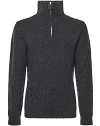 Dolce & Gabbana - High-Neck Zip-Up Sweater - Lyst