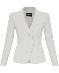 Emporio Armani - Asymmetric Single-Breasted Jacket - Lyst