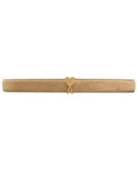 Ami Paris - Cowhide Leather Ami De Coeur Buckle Belt - Lyst