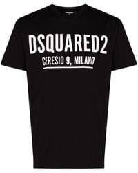 DSquared² T-Shirt Ceresio9 CON Stampa - Schwarz