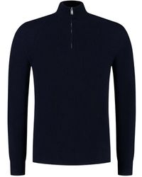 Fedeli - Half-Zip Ribbed-Knit Sweater - Lyst