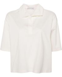 Moncler - Jersey-Poloshirt mit Logo-Patch - Lyst