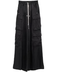 Rick Owens - Drawstring-Waist Wide-Leg Cargo Pants - Lyst