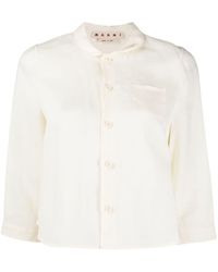 Marni Camisa de manga tres cuartos - Blanco