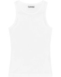 Ganni - Geribbelde Tanktop - Lyst
