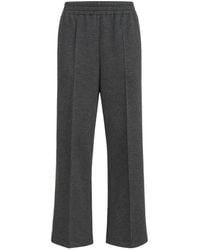 Brunello Cucinelli - Techno Cotton And Cashmere Interlock Track Trousers - Lyst