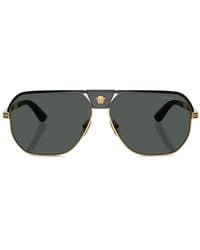Versace - Medallion Pilotenbrille - Lyst