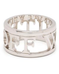 Off-White c/o Virgil Abloh - Bookish Logo-detailed Cut-out Ring - Lyst