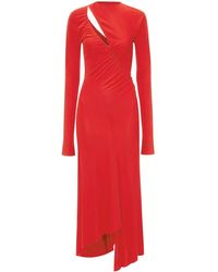 Victoria Beckham - Asymmetric Cut-Out Midi Dress - Lyst
