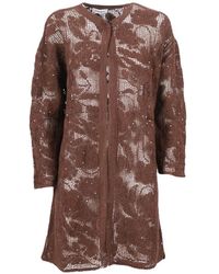 Kangra - Sequin-Embellished Floral-Embroidery Coat - Lyst