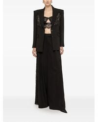 Nissa - Blazer À Sequins Et Empiècements En Dentelle - Lyst