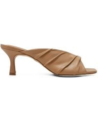 Carrano - Ruched Leather Sandals - Lyst