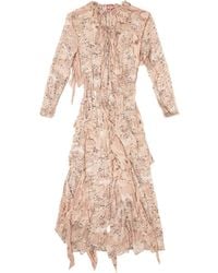DIESEL - Vestido largo D-Azzling-R1 con volantes - Lyst