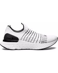 Nike - React Phantom Run Flyknit "white/black/pure Platinum" Sneakers - Lyst