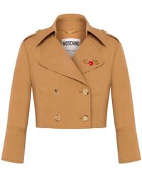 Moschino - Cropped Mustard Jacket - Lyst