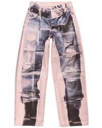 Acne Studios - Trompe L'Oeil Print Trousers - Lyst