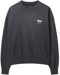 Maison Kitsuné - Logo-Print Cotton Sweatshirt - Lyst