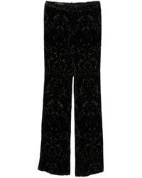 Gucci - Gg Damask-Pattern Velvet Trousers - Lyst