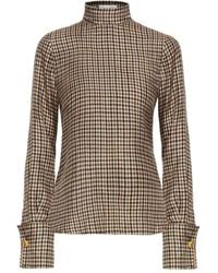 Oscar de la Renta - Blusa Con Motivo Pied-De-Poule - Lyst