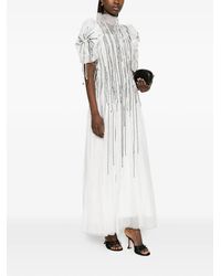 america and beyond maxi dress Santorini Dream Print Long Dress M
