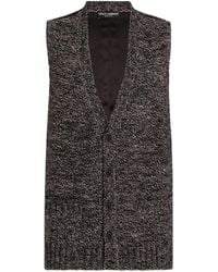 Dolce & Gabbana - Button-Fastening Knitted Vest - Lyst