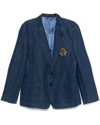 Dolce & Gabbana - Denim Blazer - Lyst