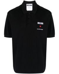 Moschino - Katoenen Poloshirt Met Geborduurd Logo - Lyst