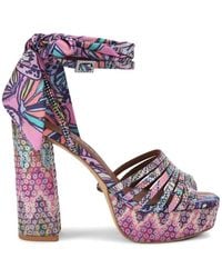 Kurt Geiger - Pierra Butterfly Sequin Platform Sandals - Lyst