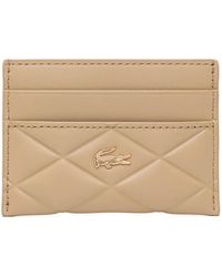 Lacoste - Crocodelle Leather Cardholder - Lyst